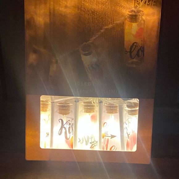 Valentine’s Day LED Love Notes String Lights, Kiss Me Love Me Lights, 10 Feet - Picture 7 of 9